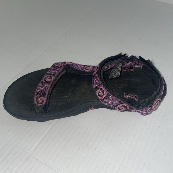 Teva Sandals Womens Size 6  Black Purple Strappy Walking Hook Loop Hiking Casual - Picture 7 of 15